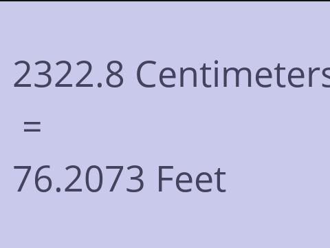 2322.8 CM TO FEET