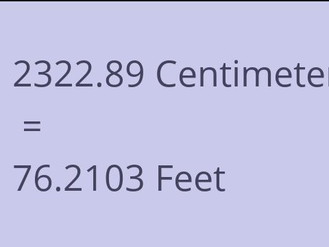2322.89 CM TO FEET