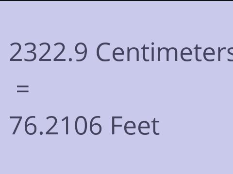 2322.9 CM TO FEET