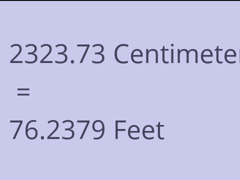 2323.73 CM TO FEET