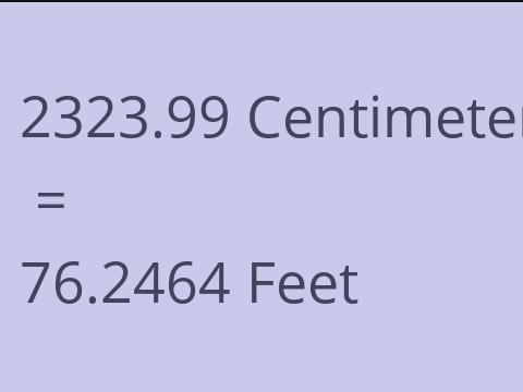 2323.99 CM TO FEET