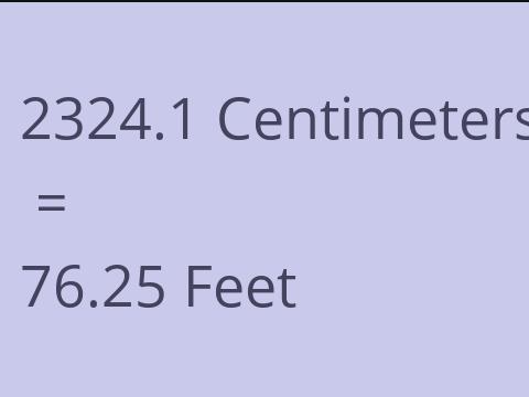2324.1 CM TO FEET