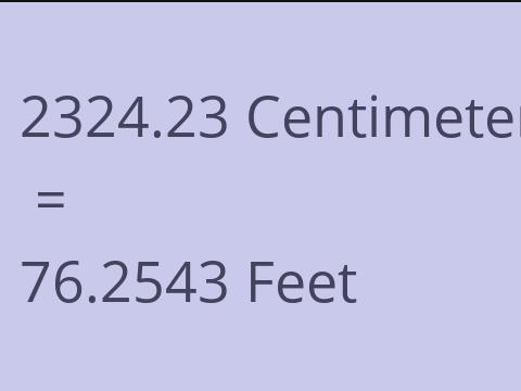 2324.23 CM TO FEET