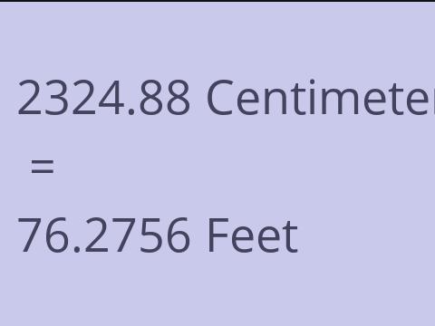 2324.88 CM TO FEET