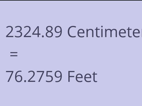 2324.89 CM TO FEET