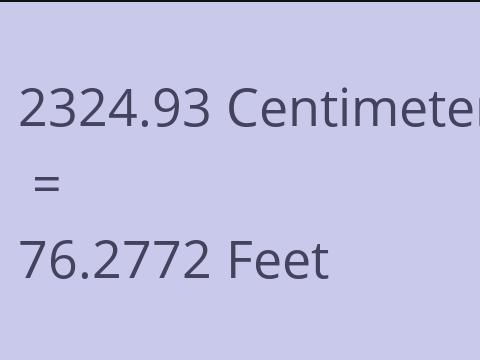 2324.93 CM TO FEET
