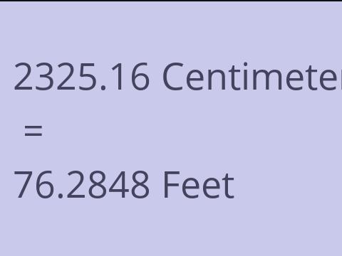 2325.16 CM TO FEET
