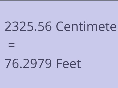 2325.56 CM TO FEET
