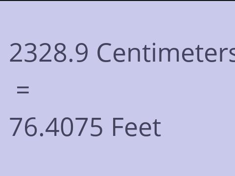 2328.9 CM TO FEET