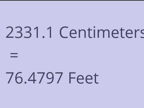 2331.1 CM TO FEET