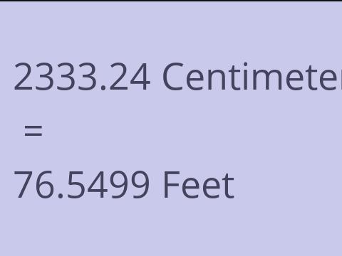 2333.24 CM TO FEET