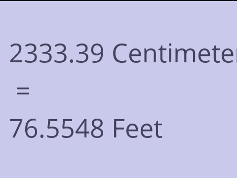 2333.39 CM TO FEET