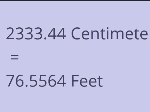 2333.44 CM TO FEET