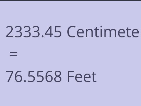 2333.45 CM TO FEET