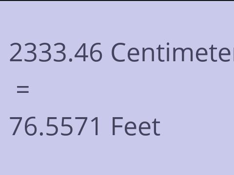 2333.46 CM TO FEET