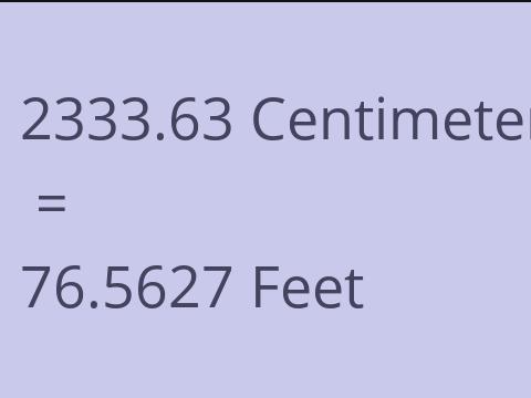 2333.63 CM TO FEET