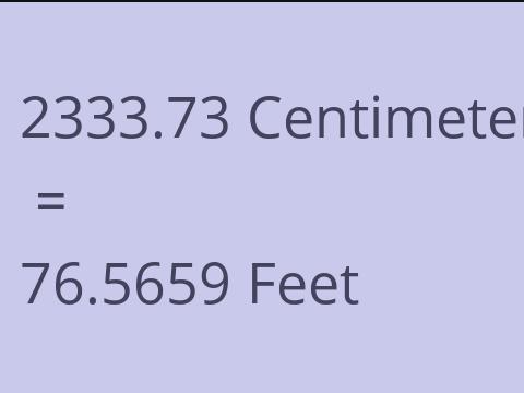 2333.73 CM TO FEET