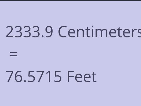 2333.9 CM TO FEET