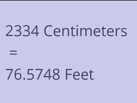2334 CM TO FEET