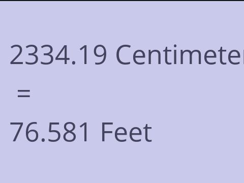 2334.19 CM TO FEET