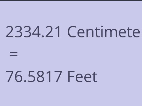 2334.21 CM TO FEET