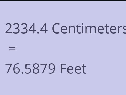2334.4 CM TO FEET