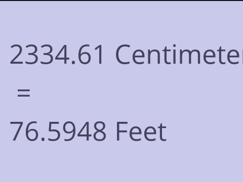 2334.61 CM TO FEET