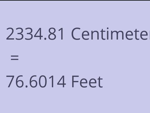 2334.81 CM TO FEET