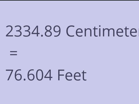 2334.89 CM TO FEET
