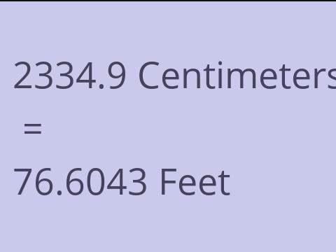 2334.9 CM TO FEET