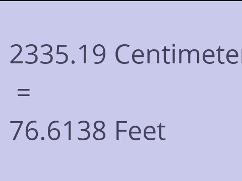 2335.19 CM TO FEET