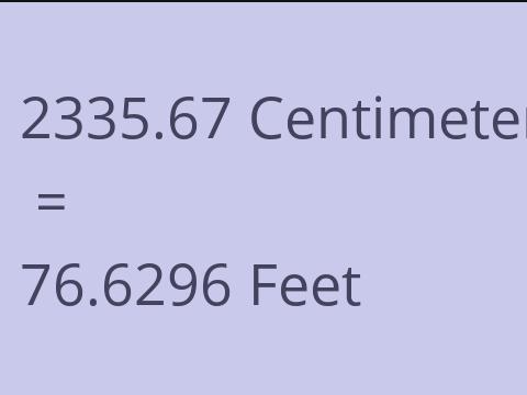 2335.67 CM TO FEET