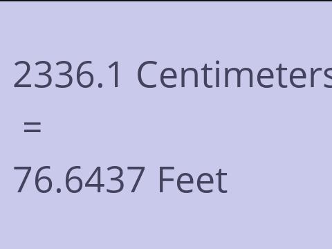 2336.1 CM TO FEET