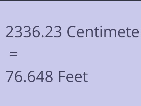 2336.23 CM TO FEET