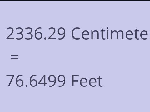2336.29 CM TO FEET