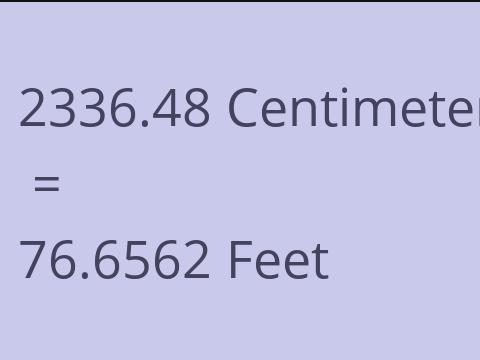 2336.48 CM TO FEET