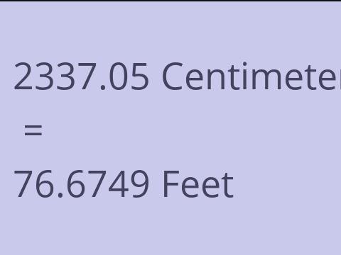 2337.05 CM TO FEET