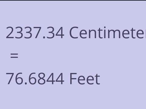 2337.34 CM TO FEET