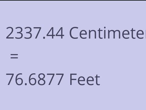 2337.44 CM TO FEET