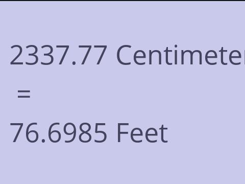 2337.77 CM TO FEET