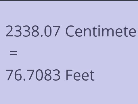 2338.07 CM TO FEET
