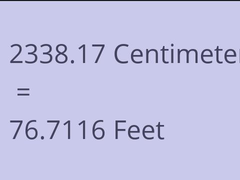 2338.17 CM TO FEET