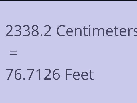 2338.2 CM TO FEET