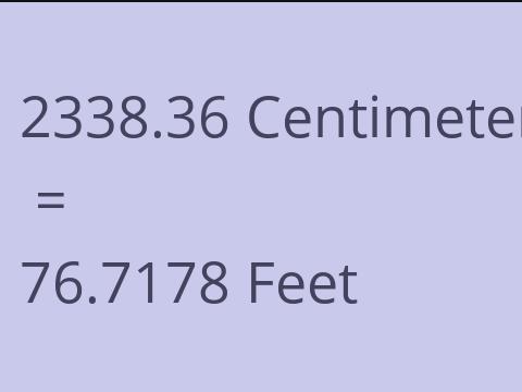 2338.36 CM TO FEET