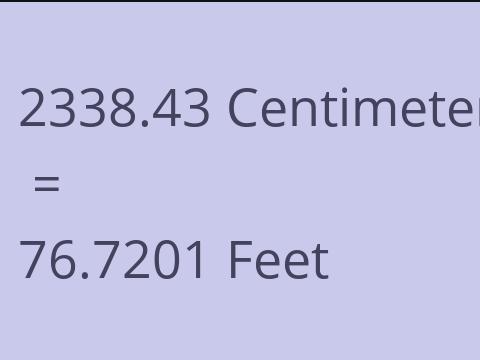 2338.43 CM TO FEET