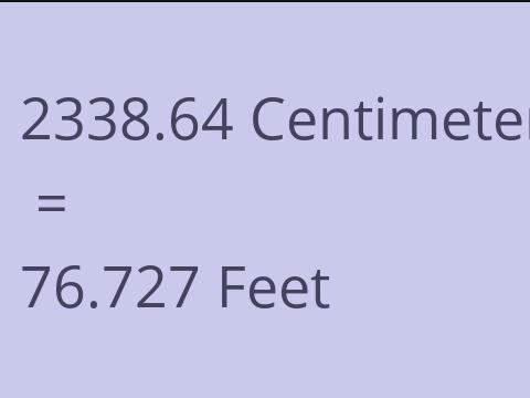 2338.64 CM TO FEET