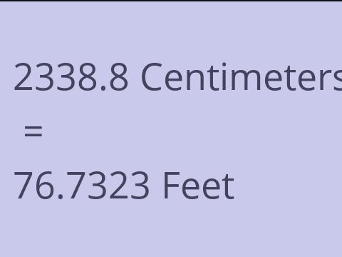 2338.8 CM TO FEET