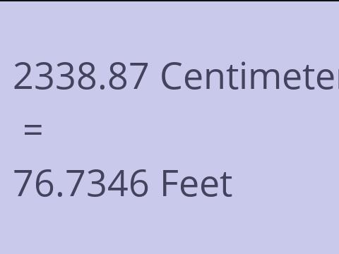 2338.87 CM TO FEET