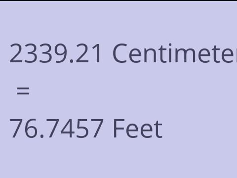 2339.21 CM TO FEET