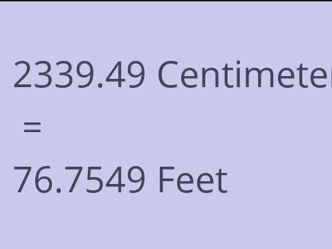2339.49 CM TO FEET